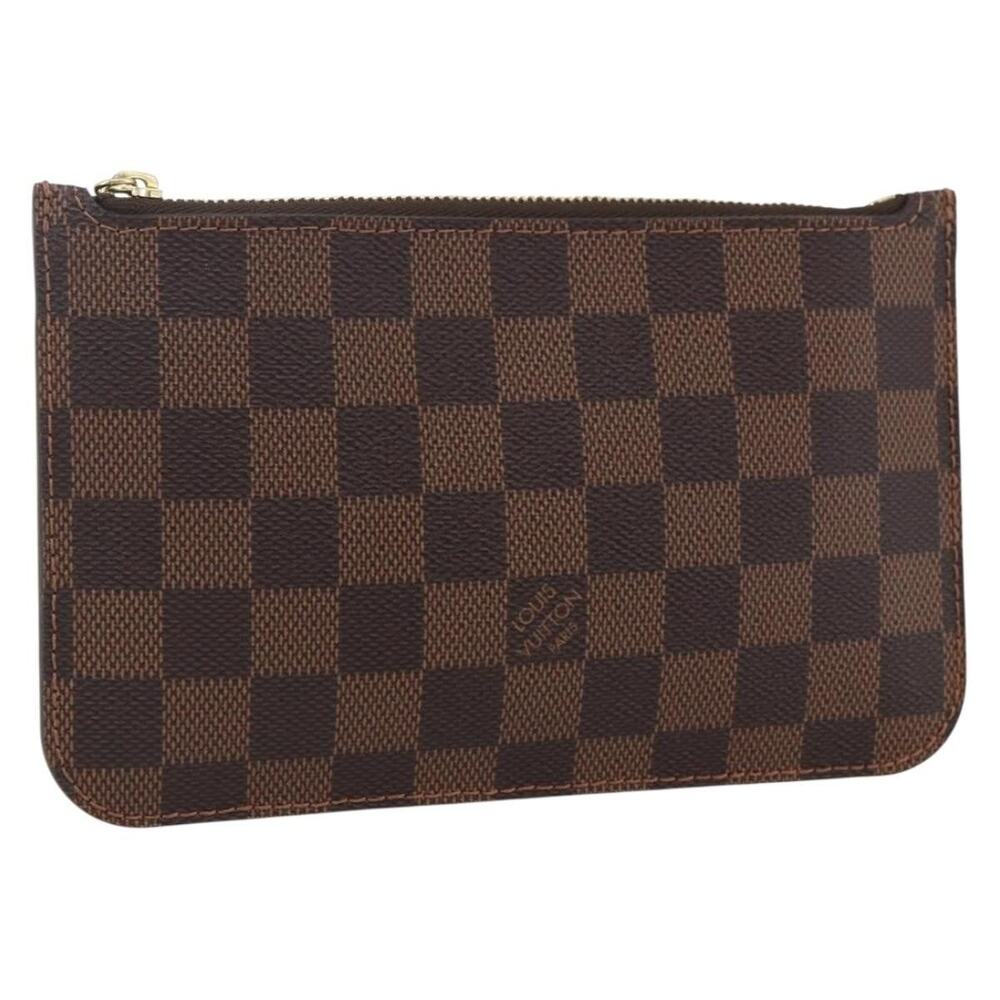 Louis Vuitton Damier Ebene Neverfull PM Pouch Brown